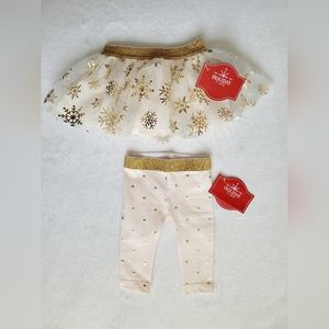 Baby Girl Holiday Bundle Pants and Tutu size 0/3m